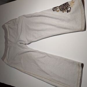 Zenergy By Chico's Lounge Wear  Elastic Stretch Waist Metallic leg print Size 4